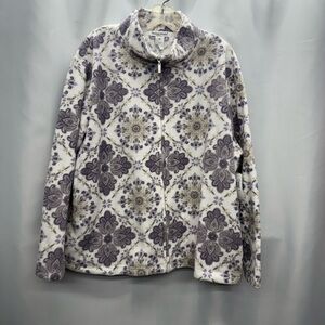 Floral Pattern Teddy Jacket